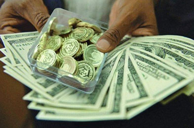 کاهش قیمت ارز و افزایش قیمت سکه در بازار تهران