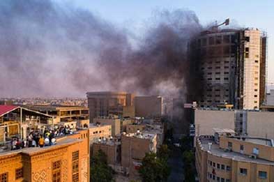 آیا آتش گرفتن هتل 18 طبقه در شیراز عمدی است؟