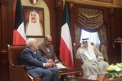 ظریف در دیدار ولیعهد کویت: بیگانگان رفتنی‌اند
